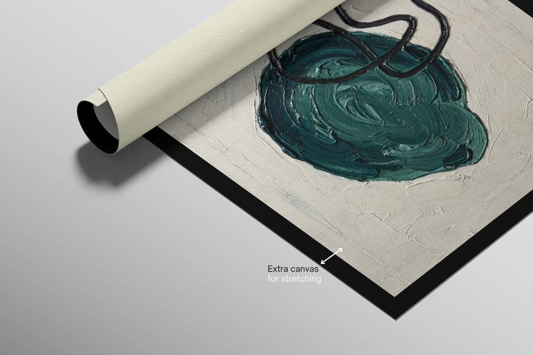 Teal &amp; Ochre Abstract Loop — 3D Haptic Embossed High-Gloss Luxury Wall Art Home &amp; Garden > Decor > Artwork > Posters, Prints, &amp; Visual Artwork Insigne Art Design