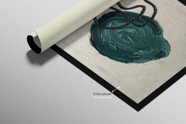 Teal &amp; Ochre Abstract Loop — 3D Haptic Embossed High-Gloss Luxury Wall Art Home &amp; Garden > Decor > Artwork > Posters, Prints, &amp; Visual Artwork Insigne Art Design