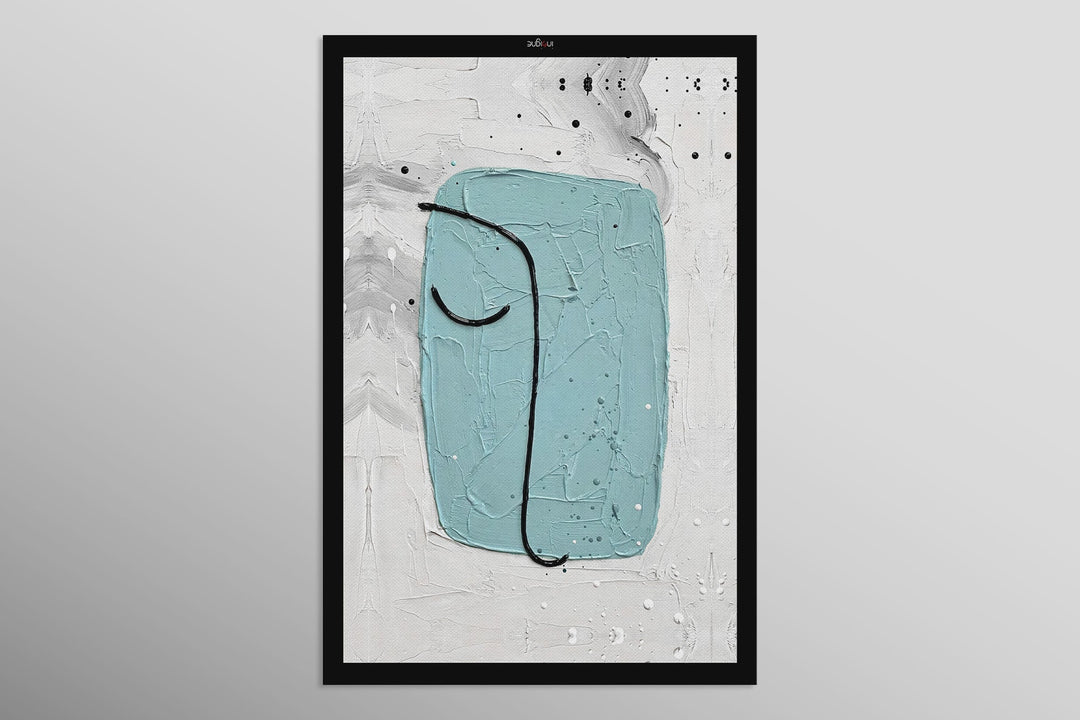 Tranquil Blue Visage — 3D Haptic Embossed High-Gloss Luxury Wall Art Home &amp; Garden > Decor > Artwork > Posters, Prints, &amp; Visual Artwork Insigne Art Design