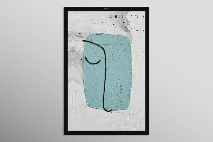Tranquil Blue Visage — 3D Haptic Embossed High-Gloss Luxury Wall Art Home &amp; Garden > Decor > Artwork > Posters, Prints, &amp; Visual Artwork Insigne Art Design