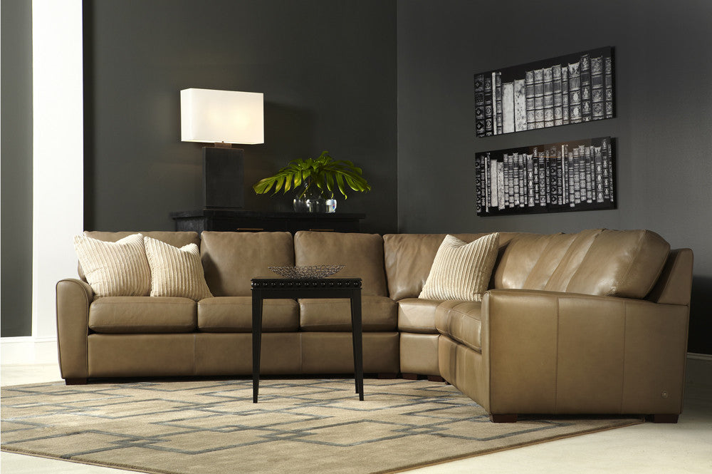 Kaden family inspiration: backed corner-return configuration, not the included sofa-chaise frames.
