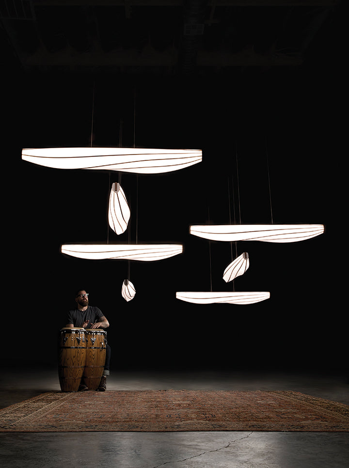 Lenis LED Linear Pendant by Cerno Pendants Cerno