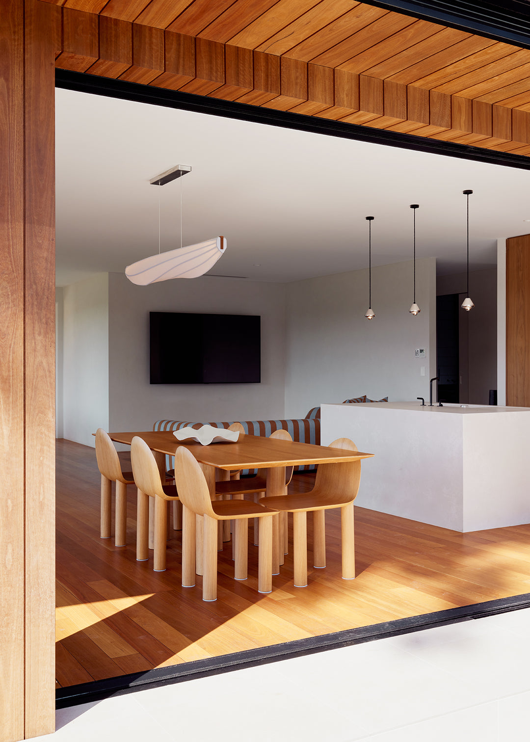 Lenis LED Linear Pendant by Cerno Pendants Cerno