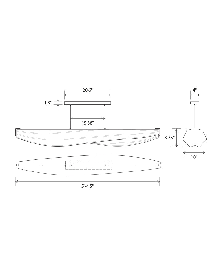 Lenis LED Linear Pendant by Cerno Pendants Cerno