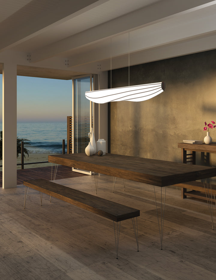 Lenis LED Linear Pendant by Cerno Pendants Cerno