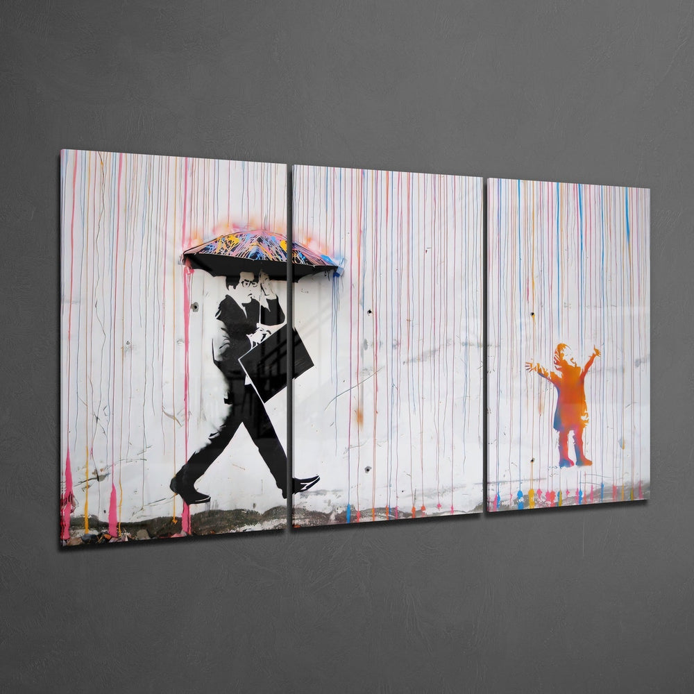 Color of Rain Mega Glass Wall Art.