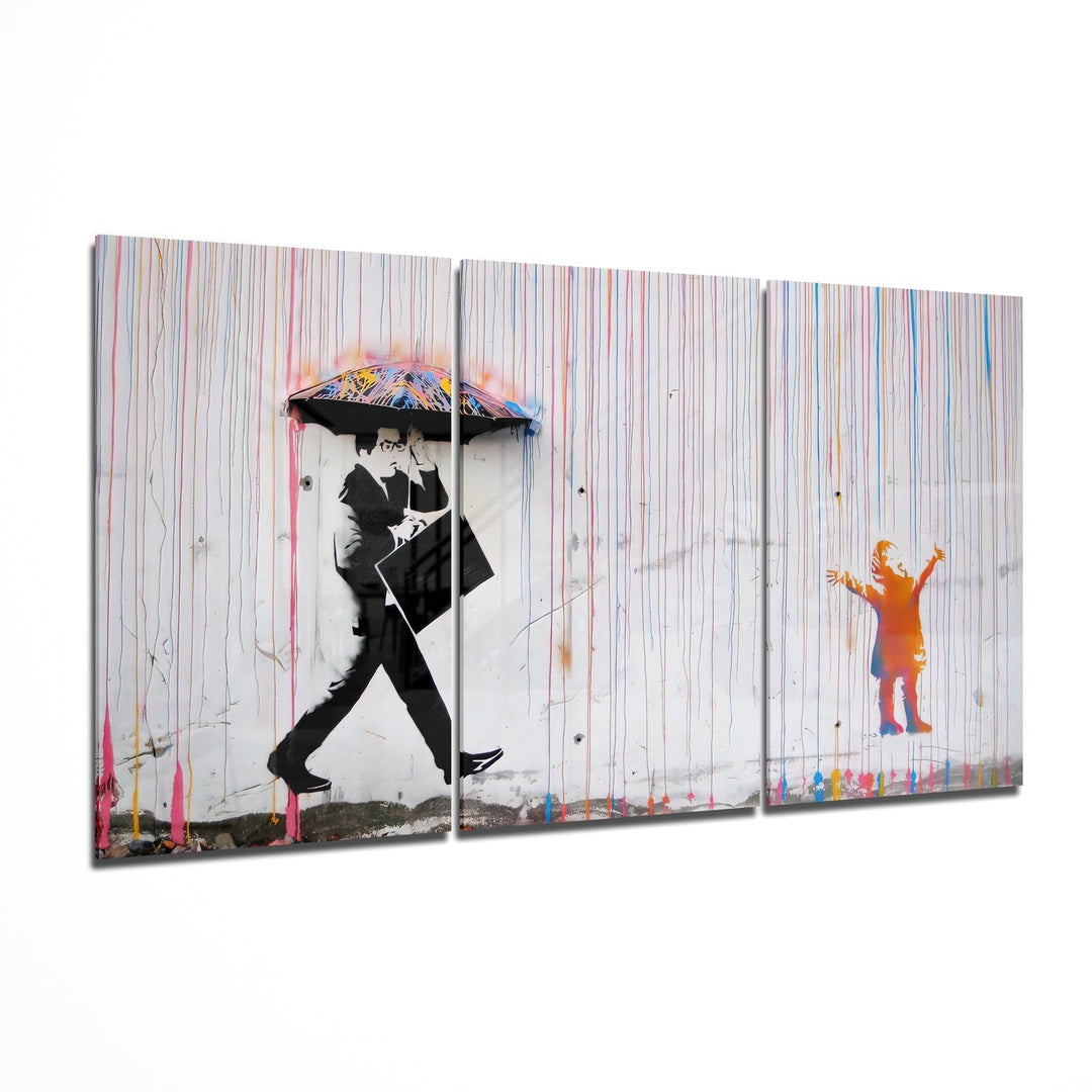 Color of Rain Mega Glass Wall Art.
