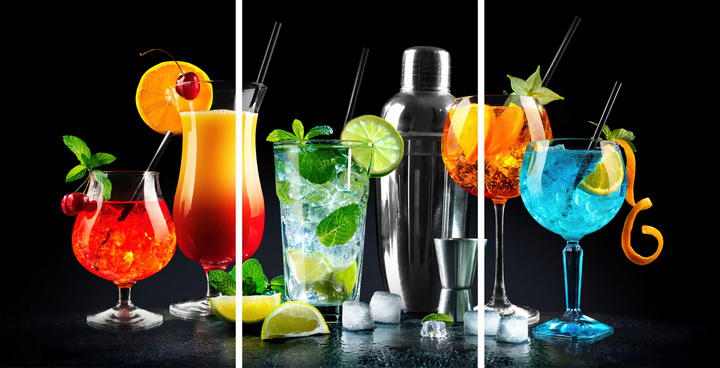 Cocktails Mega Glass Wall Art Wall Decoration Insigne