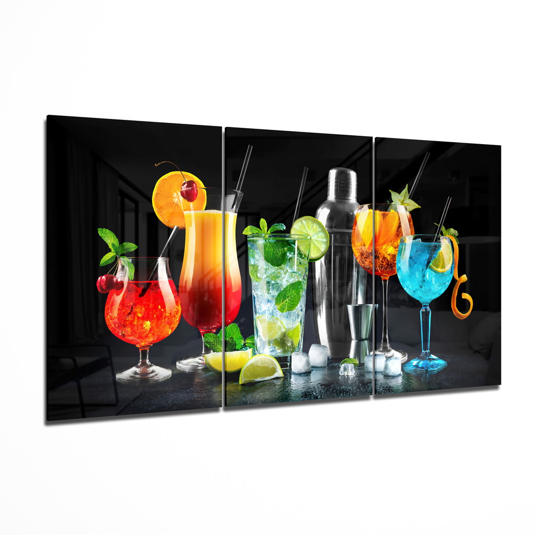 Cocktails Mega Glass Wall Art Wall Decoration Insigne
