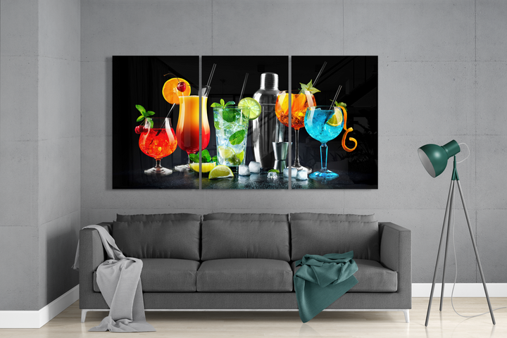 Cocktails Mega Glass Wall Art Wall Decoration Insigne