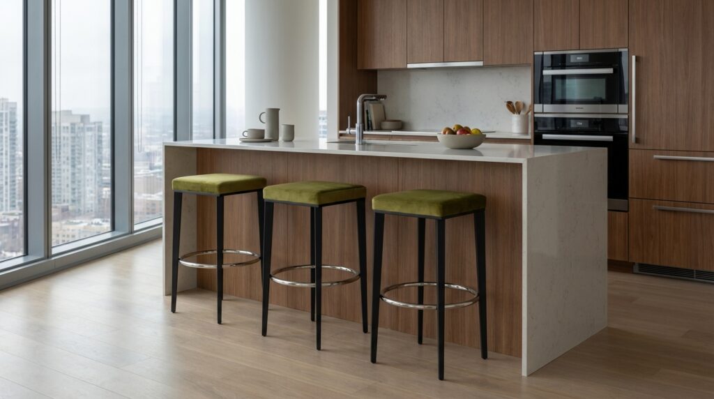 Cus Square Stool Bar Stools Elite Modern