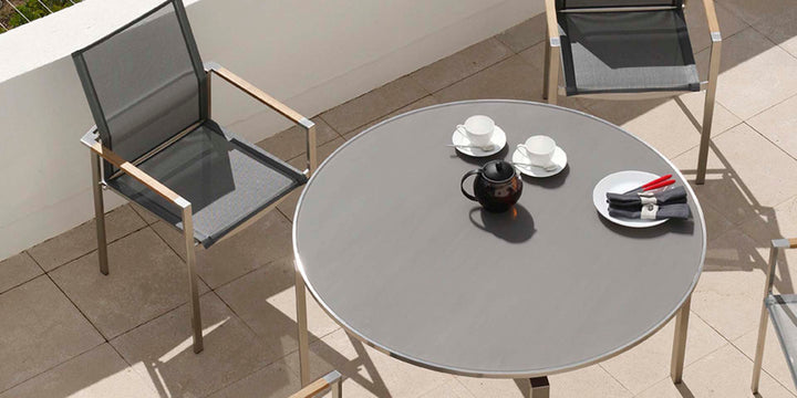 Mercury Armchair – Powder-Coated by Barlow Tyrie – Mercury collection lifestyle