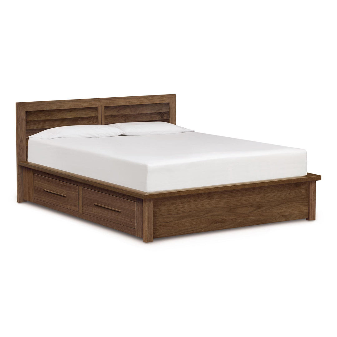 Moduluxe Storage Bed with Clapboard Headboard - 35" Series by Copeland Furniture