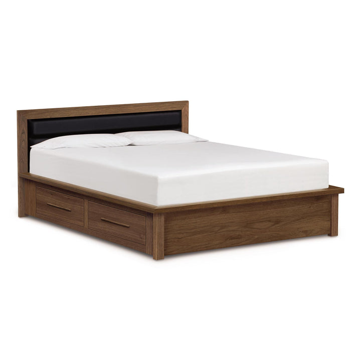 Moduluxe Storage Bed with Upholstered Headboard - 35" Series by Copeland Furniture