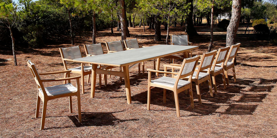 Monterey Table 100 by Barlow Tyrie – Monterey collection lifestyle