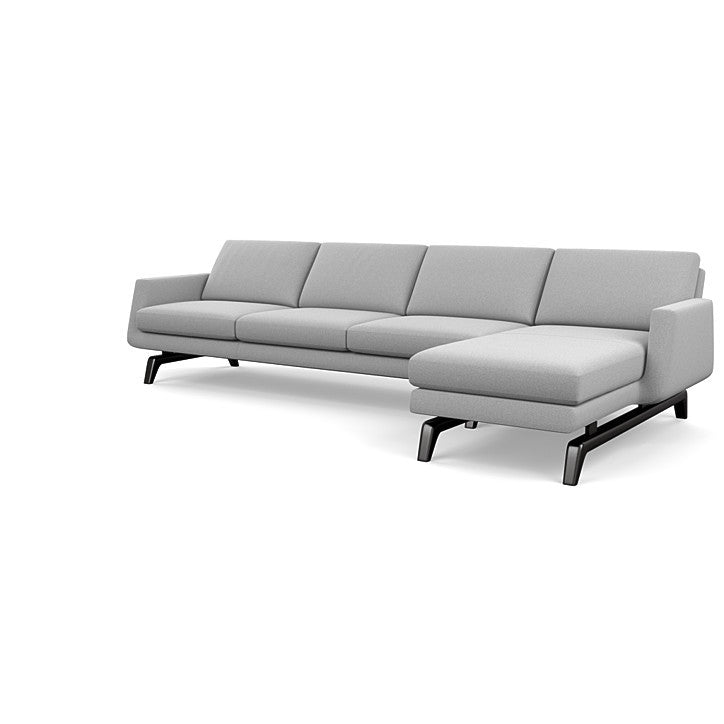 Nash sofa-chaise sectional alternate white-background angle; chaise right when facing the seating.