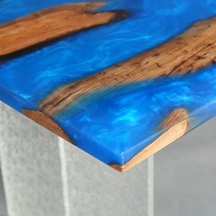 Naples Ocean Blue River Dining Table by Thomas Dawn