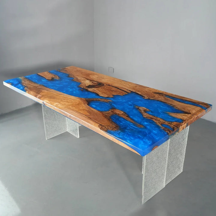 Naples Ocean Blue River Dining Table by Thomas Dawn