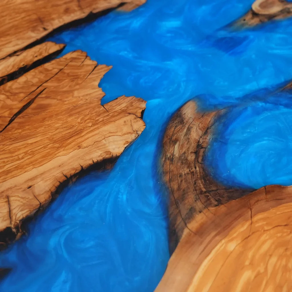 Naples Ocean Blue River Dining Table by Thomas Dawn