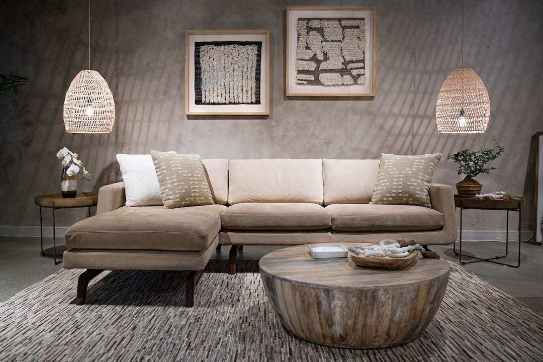 Nash family inspiration: smaller sofa-chaise configuration, not the included SO3 + SCH frames.