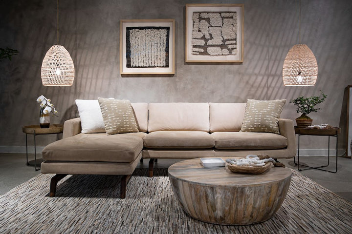 Nash family inspiration: smaller sofa-chaise configuration, not the included SO3 + SCH frames.
