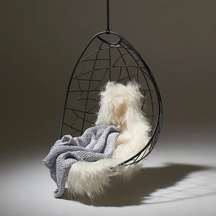 Nest Egg Hanging Swing Chair in Black Hanging Chairs Studio Stirling