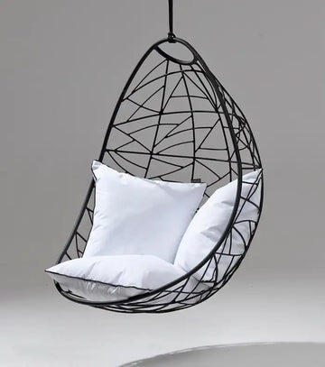 Nest Egg Hanging Swing Chair in Black Hanging Chairs Studio Stirling