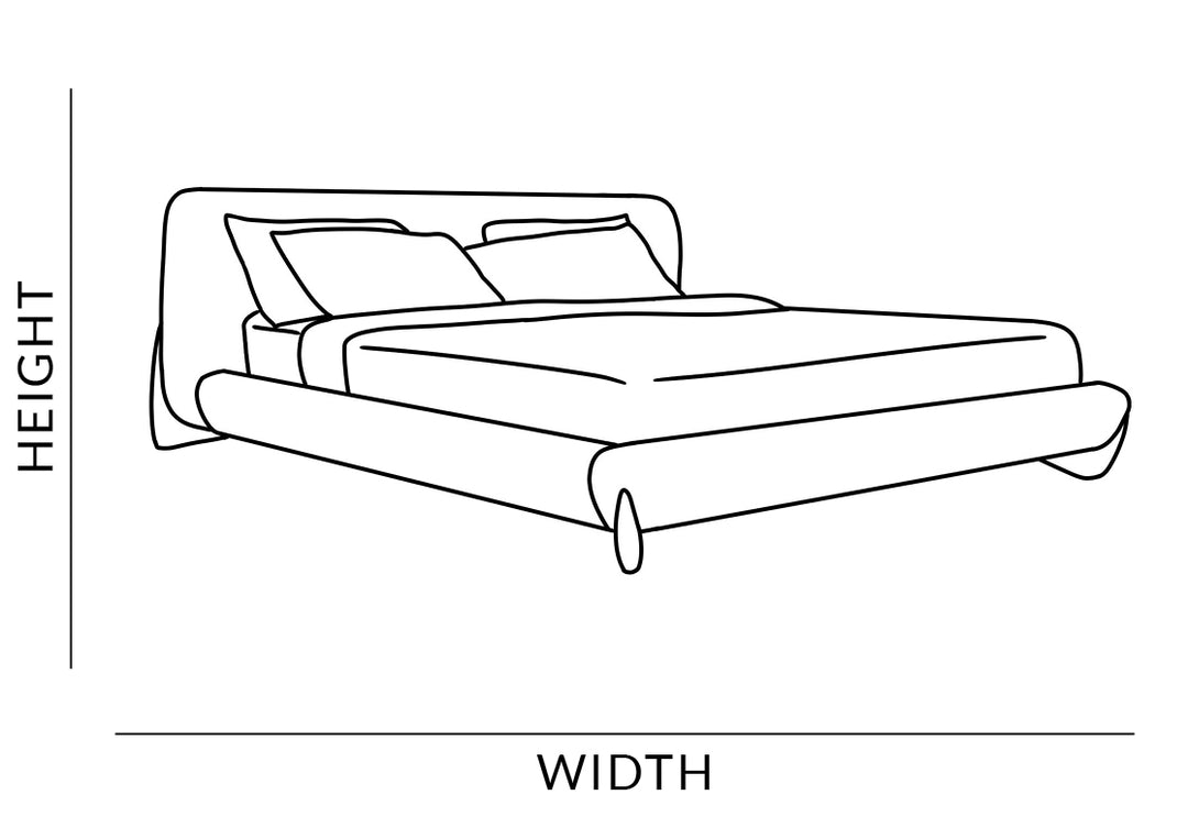 Bed Nuvola Grey Colibri
