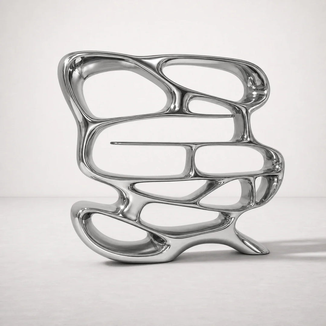 Chrome Mirage Bookshelf by Interior Moderna - view 4