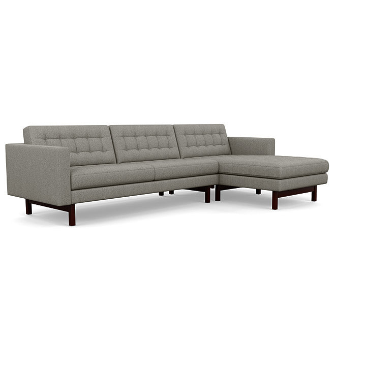 Parker sofa-chaise alternate white-background view; chaise right.