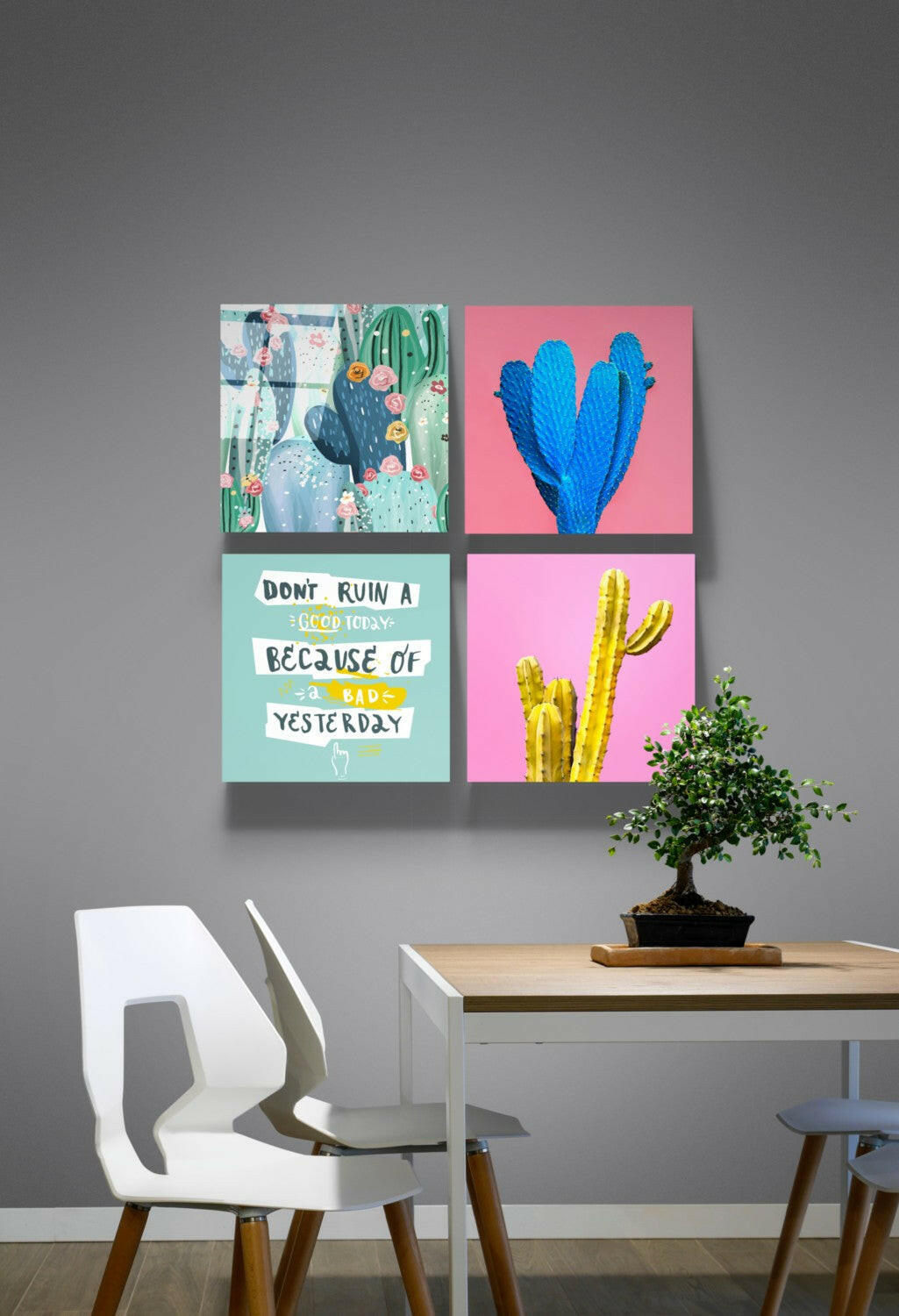 Cactus Quadro Glass Wall Art.