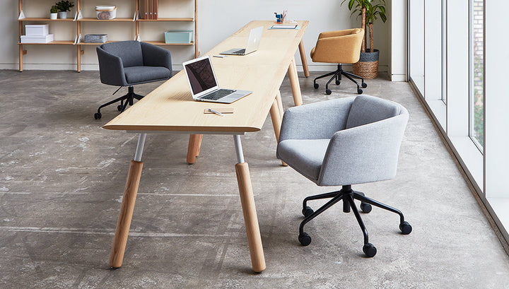 Radius Task Chair by Gus Modern finish and detail view