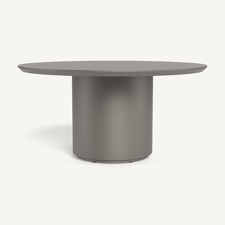 Santorini Slatted Round Dining Table 48" Outdoor Dining Tables Harbour Outdoor