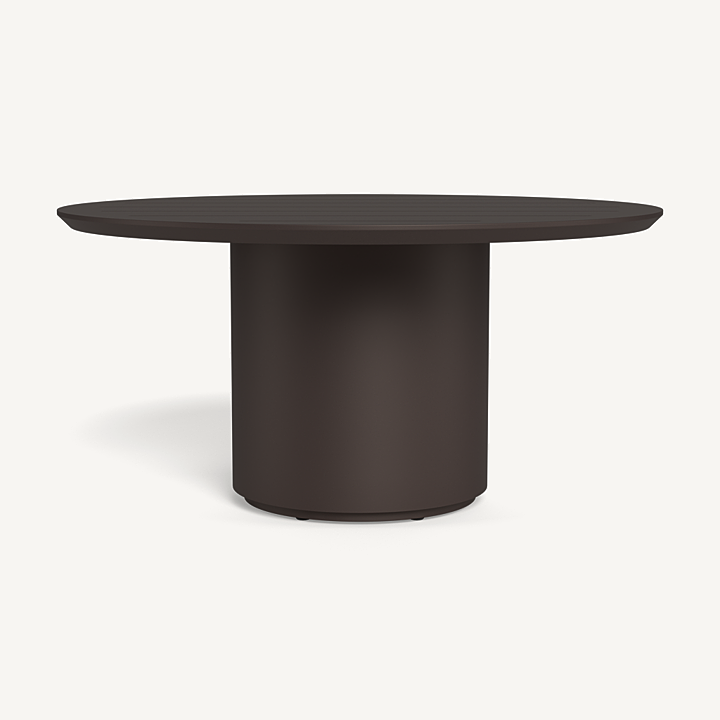 Santorini Slatted Round Dining Table 48" Outdoor Dining Tables Harbour Outdoor