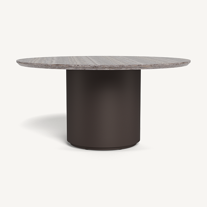 Santorini Stone Round Dining Table 60" by Harbour Outdoor Outdoor Dining Tables Harbour Outdoor