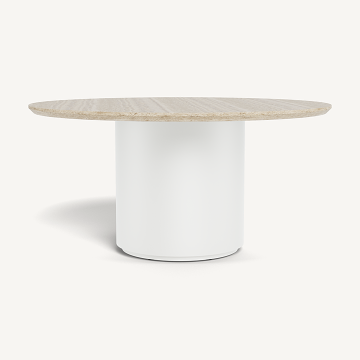 Santorini Stone Round Dining Table 60" by Harbour Outdoor Outdoor Dining Tables Harbour Outdoor