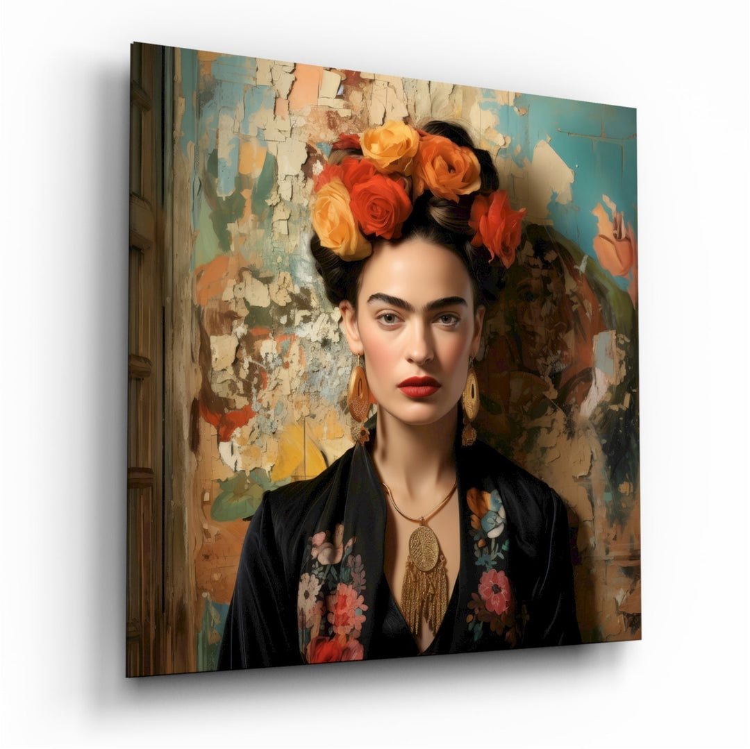 Frida Kahlo Glass Wall Art|| Designer Collection.