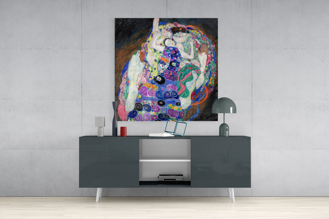 The Virgin by Gustav Klimt Glass Wall Art|| Designer Collection Wall Decoration Insigne