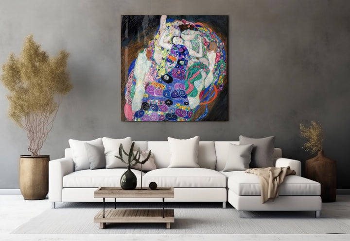 The Virgin by Gustav Klimt Glass Wall Art|| Designer Collection Wall Decoration Insigne