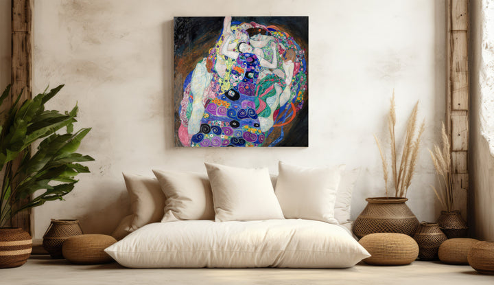 The Virgin by Gustav Klimt Glass Wall Art|| Designer Collection Wall Decoration Insigne