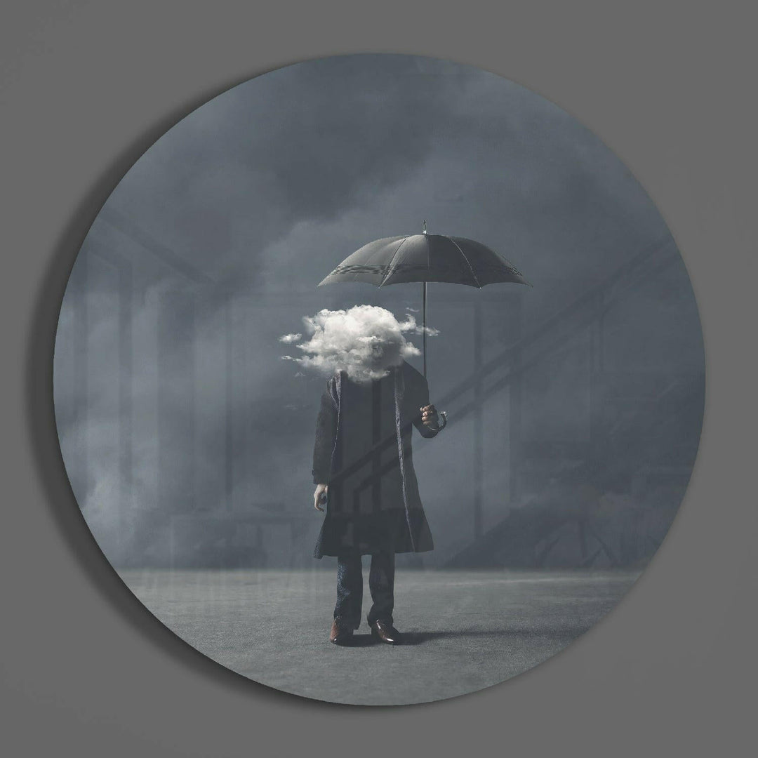 Storm in Thoughts Glass Wall Art.