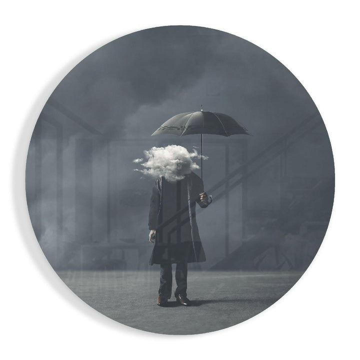 Storm in Thoughts Glass Wall Art.