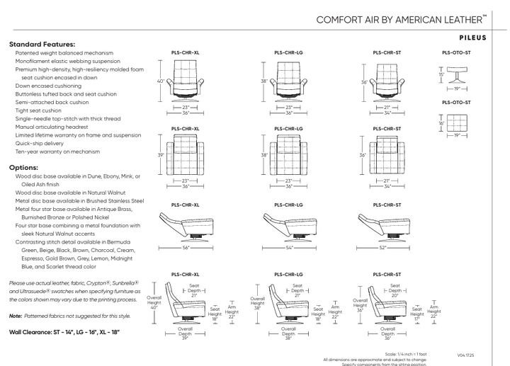 Pileus Comfort Air Recliners American Leather