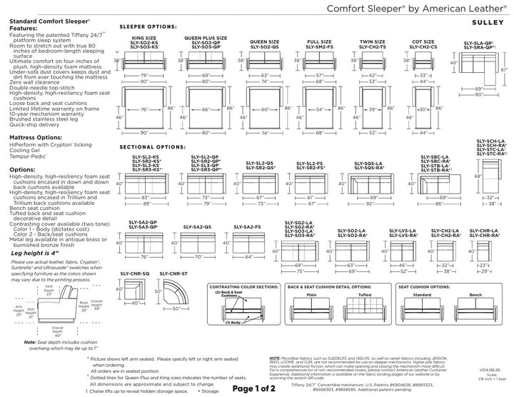 Sulley Comfort Sleeper Sleeper Sofas American Leather