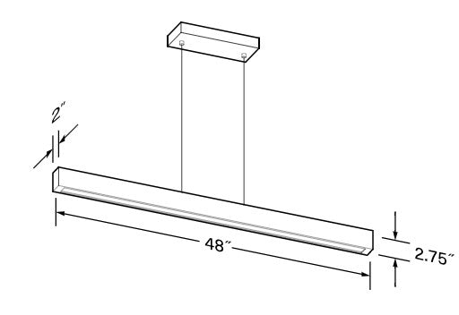 Una LED Linear Pendant by Cerno Lighting Cerno