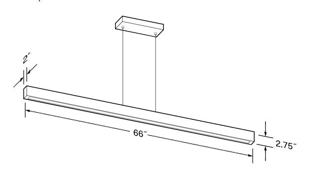 Una LED Linear Pendant by Cerno Lighting Cerno