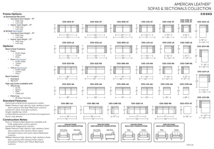Cooks Sectional American Leather