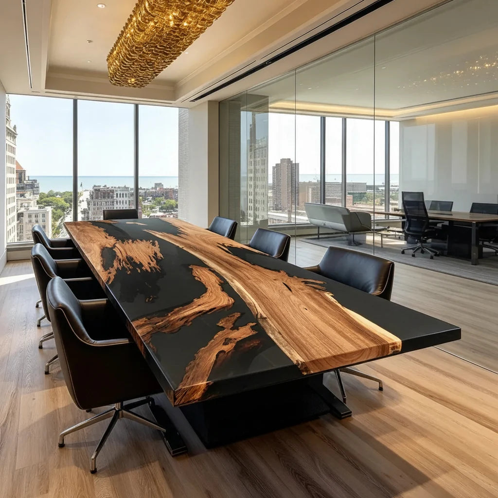 Nightfall Black Walnut Conference Table by Thomas Dawn