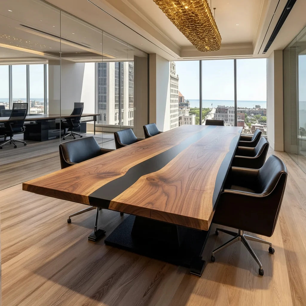Nightfall Black Walnut Conference Table by Thomas Dawn