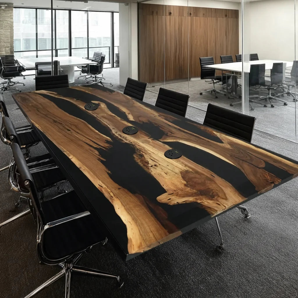 Black Walnut Power Conference Table by Thomas Dawn